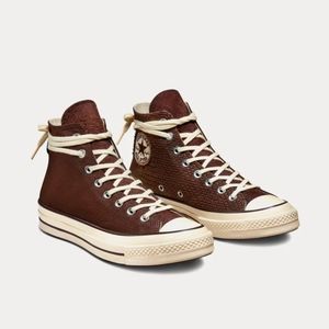 Converse X Notre Chuck 70 Deep Mahogany/ Wood Ash High Top Sneakers NWT